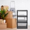 Gracious Living 2 Pack Storage Rack, 4 Shelf Fixed Height Medium Duty Unit, Black view 2