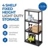 Gracious Living 4 Shelf Fixed Height Solid Light Duty Storage Unit 12 x 24 x 48 for Home, Garage, Basement, & Laundry, Black (2 Pack) view 4