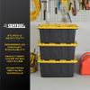 BLACK & YELLOW, 17-Gallon Heavy Duty Storage Bins with Lids, Stackable Plastic Storage Bins with Weather-Resistant Design, Home Organization, 2 Pack (12.5H x 18W x 26.9D) view 2