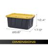 BLACK & YELLOW, 17-Gallon Heavy Duty Storage Bins with Lids, Stackable Plastic Storage Bins with Weather-Resistant Design, Home Organization, 2 Pack (12.5H x 18W x 26.9D) view 3