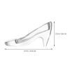 ARTIBETTER Womens Slide Slippers 1Pc Glass Slipper Mini Crystal High Heels Shoes Figurine Ornaments Decorative Crystal Shoe (Transparent) Clear Glass Ornament view 2