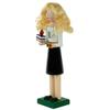 Northlight 14" Black and White Wooden Teacher Christmas Nutcracker view 4