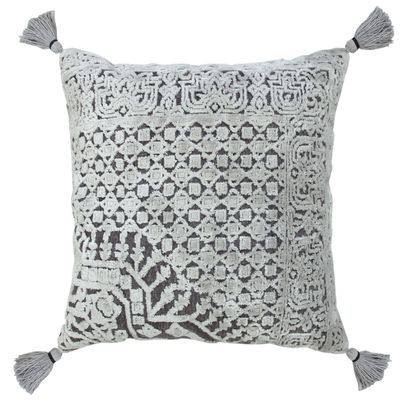 LR Home PILL-07810 Throw Pillow, 20" x 20", Dark Gray