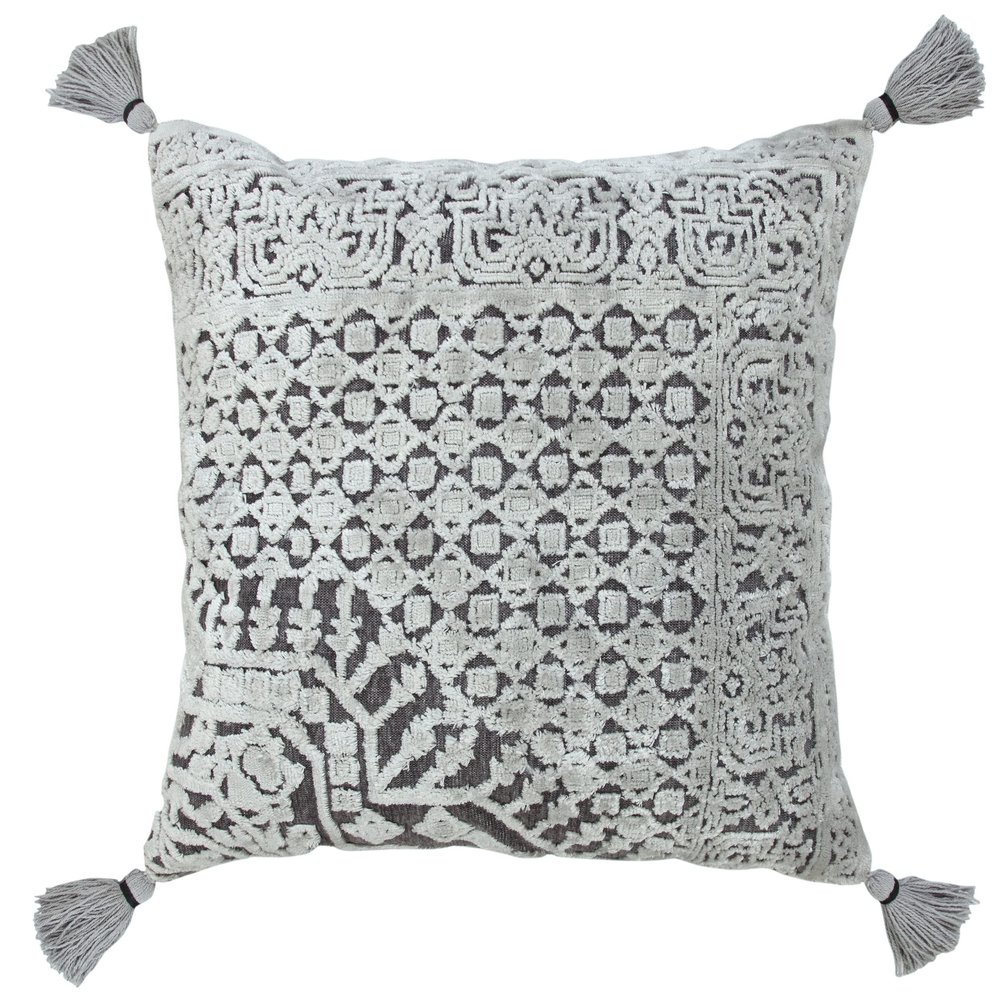 LR Home PILL-07810 Throw Pillow, 20" x 20", Dark Gray