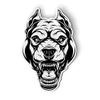 Angry Pitbull Fierce - 5" Magnet for Car Locker Refrigerator view 1