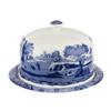 Spode Blue Italian Porcelain Serving Platter with Dome - Elegant Dessert Tray for Cakes, Pastries, Cheese - Oriental Decor Serveware, Dishwasher & Microwave Safe Treat Display Tray view 1