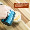 Barista Basics 12 Oz Blue Stainless Steel Milk Frother Pitcher, Steaming Pitcher for Latte Art, Food-Grade/w Measurements view 3