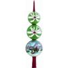 Joy To The World Yule Log Finial Polish Glass Christmas Tree Topper view 2