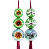 Joy To The World Yule Log Finial Polish Glass Christmas Tree Topper view 3