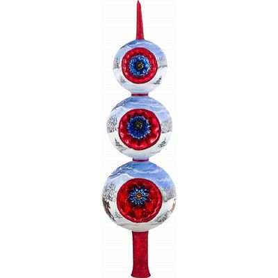 Joy To The World Zakopane Sleigh Ride Finial Polish Glass Christmas Tree Topper
