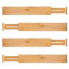 DICOBEE Bamboo Kitchen Drawer Dividers Organizers, (Large (17"-22")) Expandable Drawer Organizer, Adjustable Bamboo Dividers For Kitchen Drawers, Dresser, Bedroom, Bathroom, and Office, 4 Pack view 1