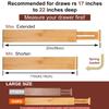 DICOBEE Bamboo Kitchen Drawer Dividers Organizers, (Large (17"-22")) Expandable Drawer Organizer, Adjustable Bamboo Dividers For Kitchen Drawers, Dresser, Bedroom, Bathroom, and Office, 4 Pack view 3
