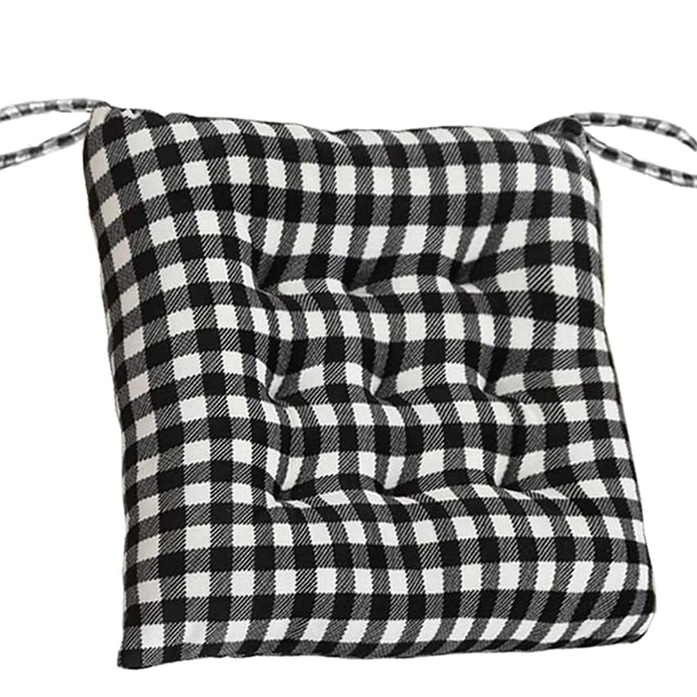 QIAOH Chair Cushions with Ties 1 Pack, Chair Seat Cushions, Chair Pads with Ties, Dining Indoor Chair Pads with Full-Length Ties for Non-Slip Support