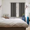 BGment Blackout Curtains for Bedroom - Grommet Thermal Insulated Room Darkening Curtains for Living Room, Set of 2 Panels (52 x 45 Inch, Grey) view 2