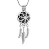 Cremation Jewelry Dream Net Urn Pendant Necklace with Hollow Urn Cremation Jewelry for Ashes Dream Catcher Shape view 1
