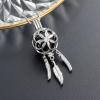 Cremation Jewelry Dream Net Urn Pendant Necklace with Hollow Urn Cremation Jewelry for Ashes Dream Catcher Shape view 4