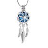 Cremation Jewelry Dream Net Urn Pendant Necklace with Hollow Urn Cremation Jewelry for Ashes Dream Catcher Shape view 1