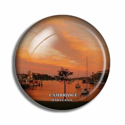 Crystal Fridge Magnets Cambridge Maryland USA Travel Souvenir Funny Sticker for Gift Home Decoration Office Whiteboard