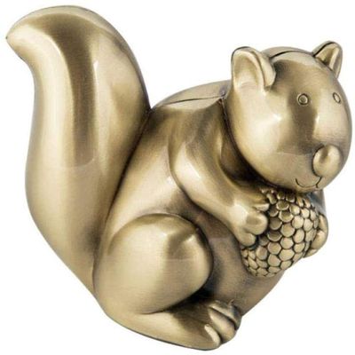 DSQK Originality Home Decoration and Metal Crafts Cute Squirrel Piggy Bank