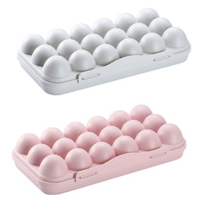 Cabilock 2pcs Tray Organizer Holder for Refrigerator Space-Saving Kitchen Storage Gray for Home Use