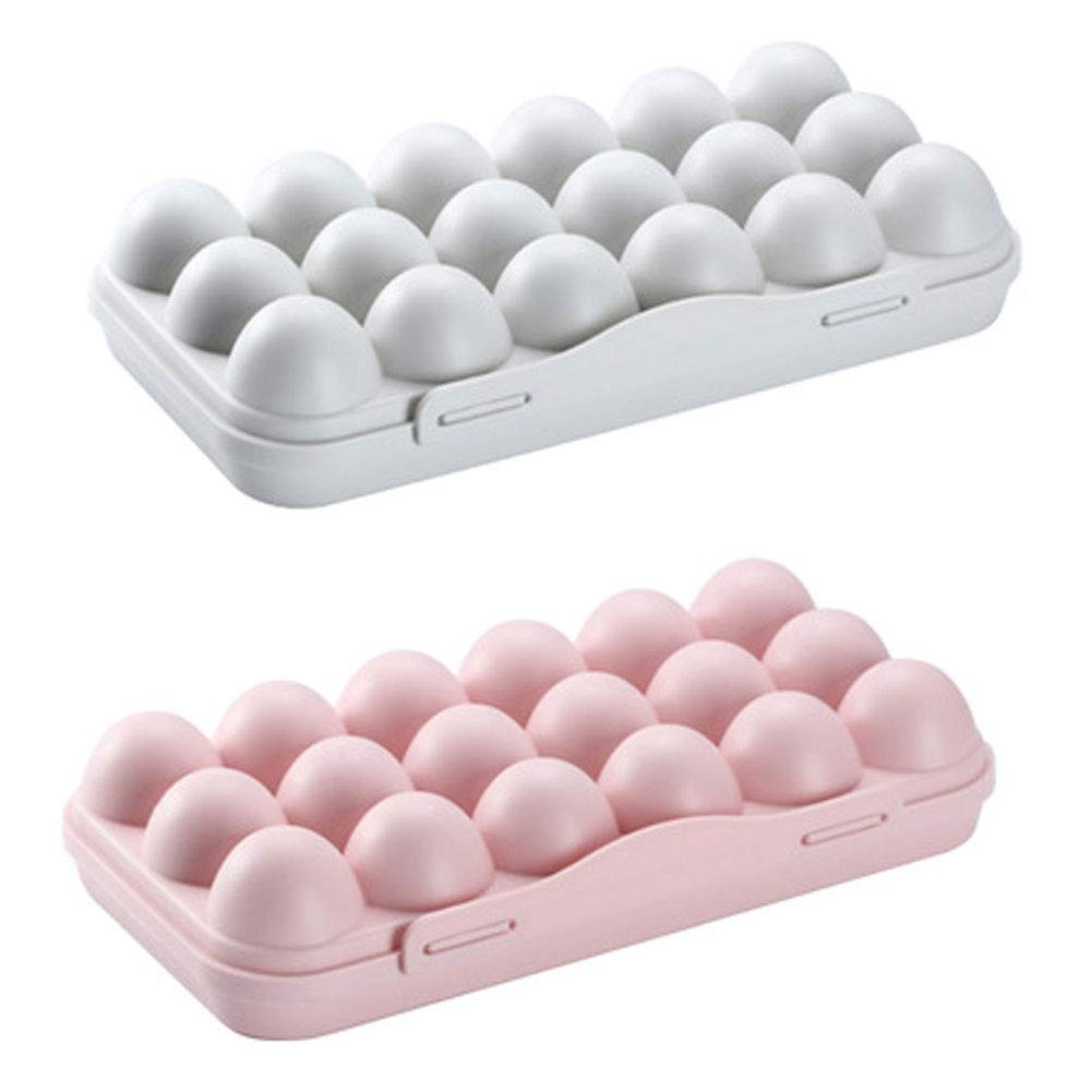 Cabilock 2pcs Tray Organizer Holder for Refrigerator Space-Saving Kitchen Storage Gray for Home Use