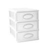 1Pc Box Stationery storage cabinet makeup holder sundries container makeup storage drawers storage pull out drawers Stationery Cabinet storage tray student plastic desktop white view 1