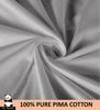 Mr Pandaa 100% American Supima Cotton 800 Thread Count Sheet Set, Ultra Crisp, Sateen Weave Hotel Collection, 19" Deep Pockets - Queen-Light Grey view 4