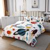 Erosebridal Outer Space Quilted Queen Size Kids Boys Cartoon Rocket Spaceship Bedspread Space Planet Meteorite Coverlet Set,Cosmos Theme 3 Piece Quilt Set with 2 Pillow Cases view 3