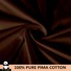 Mr Pandaa 100% American Supima Cotton 800 Thread Count Sheet Set, Ultra Crisp, Sateen Weave Hotel Collection, 13" Deep Pockets - Twin-Chocolate view 4