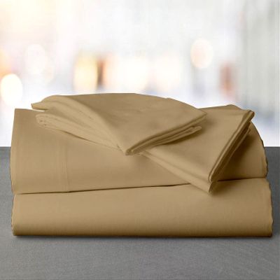 Mr Pandaa 100% American Supima Cotton 800 Thread Count Sheet Set, Ultra Crisp, Sateen Weave Hotel Collection, 13" Deep Pockets - Twin-Taupe