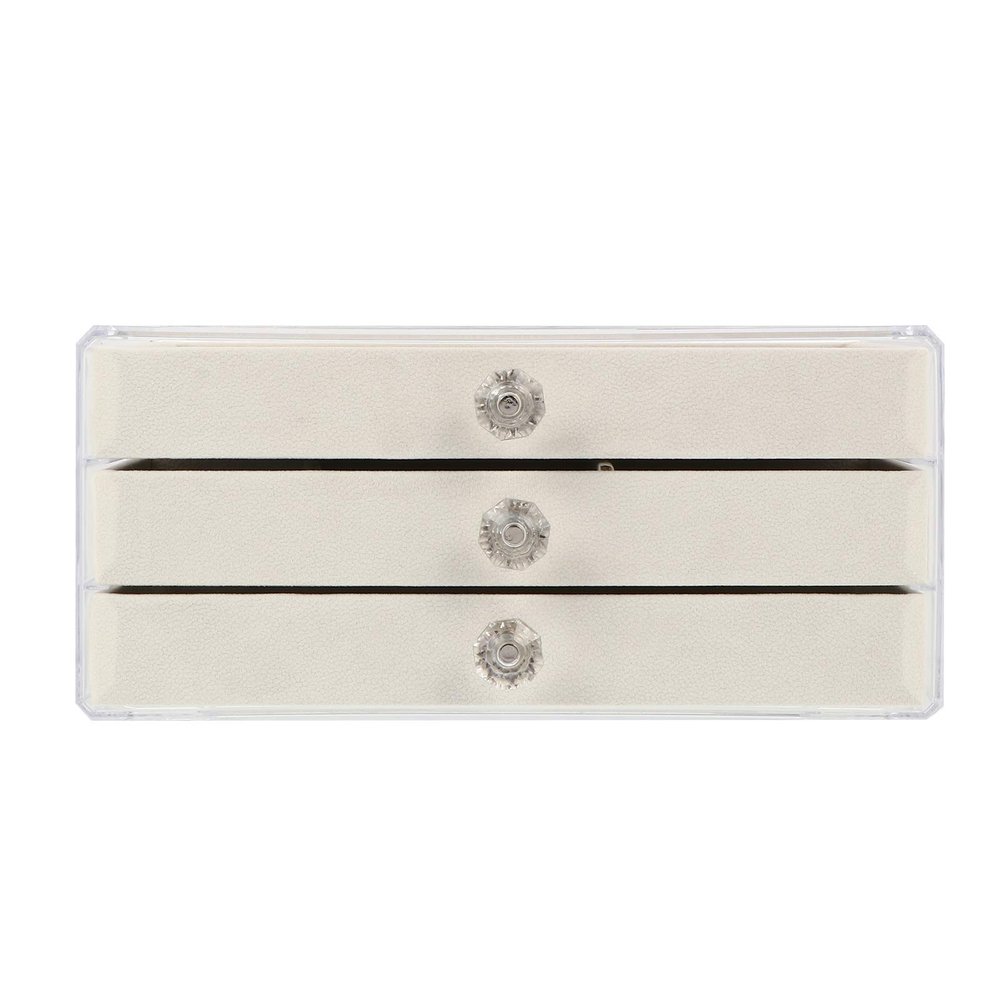 Cabilock 1pc Multi-grid Plastic Jewelry Case Earring Organizer Transparent Design for Home Use Storage Box for Necklaces and Earrings for Desktop Display and Organization