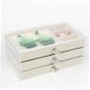 Cabilock 1pc Multi-grid Plastic Jewelry Case Earring Organizer Transparent Design for Home Use Storage Box for Necklaces and Earrings for Desktop Display and Organization view 4