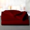 Mr Pandaa 100% American Supima Cotton 800 Thread Count Sheet Set, Ultra Crisp, Sateen Weave Hotel Collection, 15" Deep Pockets - RV King-Burgundy view 1