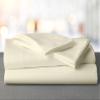 Mr Pandaa 100% American Supima Cotton 800 Thread Count Sheet Set, Ultra Crisp, Sateen Weave Hotel Collection, 13" Deep Pockets - Twin-Ivory view 1