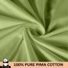Mr Pandaa 100% American Supima Cotton 800 Thread Count Sheet Set, Ultra Crisp, Sateen Weave Hotel Collection, 13" Deep Pockets - Twin Extra Long-Sage view 4