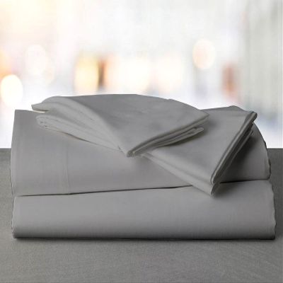 Mr Pandaa 100% American Supima Cotton 800 Thread Count Sheet Set, Ultra Crisp, Sateen Weave Hotel Collection, 13" Deep Pockets - Twin-Light Grey