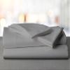 Mr Pandaa 100% American Supima Cotton 800 Thread Count Sheet Set, Ultra Crisp, Sateen Weave Hotel Collection, 13" Deep Pockets - Twin-Light Grey view 1