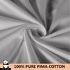 Mr Pandaa 100% American Supima Cotton 800 Thread Count Sheet Set, Ultra Crisp, Sateen Weave Hotel Collection, 13" Deep Pockets - Twin-Light Grey view 4