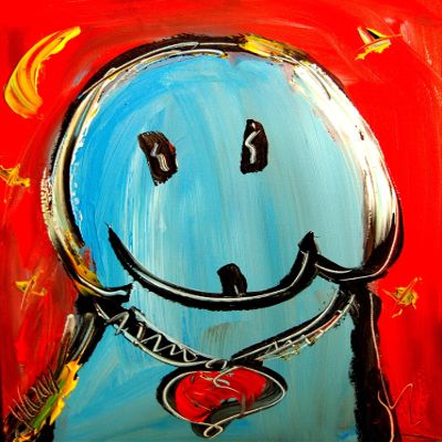 BLUE DOG ARTWORK Mark Kazav Original Paintings