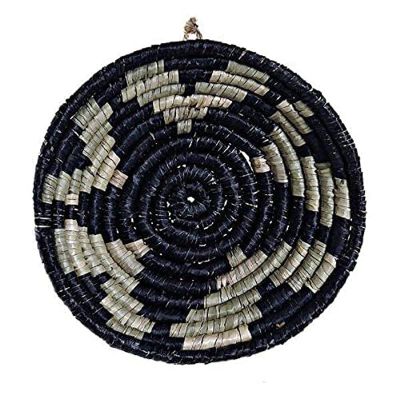 Dekodonia S3007805 Seagrass Hanging Decoration, Beige/Black, 25 x 7 x 26 cm