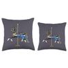 Black Stallion Carousel Horse Throw Pillow view 3