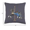 Black Stallion Carousel Horse Throw Pillow view 4