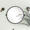 TEHOME Circle Pivot Bathroom Mirror in Matt Black Metal Frame Round Tilting Beveled Vanity Mirrors for Wall, Overall 30.05 x 26 inches (Mirrror 26 x 26 inches) view 2