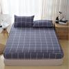 CFYCYHDZHT Bed Sheet Queen Size Non Slip Skin Friendly Printing Deep Pocket Fitted Sheet, Bedroom Pure Color Mattress Protector Pillowcase Stripe 180x200cm (3pcs) view 3