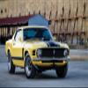 Palmetto Posters 24x36 Poster: Ford Mustang boss 302 1970 Yellow Side View 105279 view 1