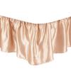 Bed Skirt - Ruffled Bed Skirt (Twin XL, Peach) Easy Fit with 18 Inch Tailored Drop - Silky Satin Hotel Quality, Shrinkage and Fade Resistant view 1