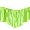 Bed Skirt - Ruffled Bed Skirt (Short Queen, Sage) Easy Fit with 18 Inch Tailored Drop - Silky Satin Hotel Quality, Shrinkage and Fade Resistant view 1