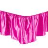 Bed Skirt - Ruffled Bed Skirt (Full XL, Hot Pink) 21 Inch Drop Dust Ruffle with Platform, Wrinkle and Fade Resistant - Dust Ruffle Bedskirt for Easy Fitting with Silky Satin view 1