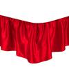 Bed Skirt - Ruffled Bed Skirt (Full, Red) 12 Inch Drop Dust Ruffle with Platform, Wrinkle and Fade Resistant - Dust Ruffle Bedskirt for Easy Fitting with Silky Satin Fabric view 1