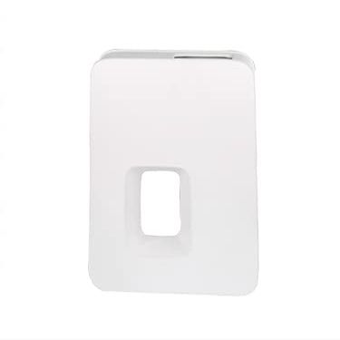 Ceramic Joe Rectangular Hollow Vase Handmade Decorative Vase for Modern Living Room (White-A)